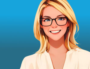 AVG Hulp - cartoon blonde vrouw
