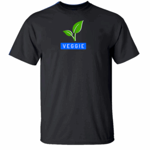 QelleQ: our Veggie symbol on a T-shirt. (vegatarian)