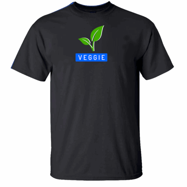 QelleQ: our Veggie symbol on a T-shirt. (vegatarian)
